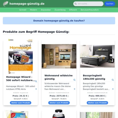 Screenshot homepage-günstig.de