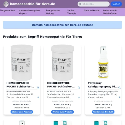 Screenshot homoeopathie-für-tiere.de