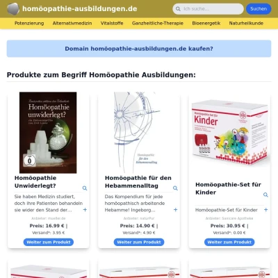 Screenshot homöopathie-ausbildungen.de