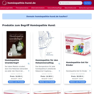 Screenshot homöopathie-hund.de