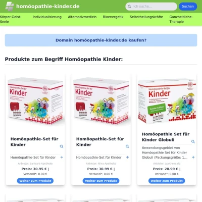 Screenshot homöopathie-kinder.de