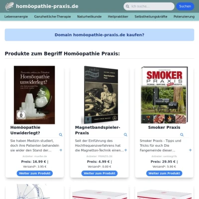 Screenshot homöopathie-praxis.de