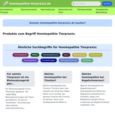 Screenshot homöopathie-tierpraxis.de