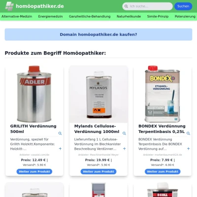 Screenshot homöopathiker.de