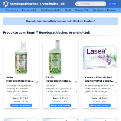 Screenshot homöopathisches-arzneimittel.de