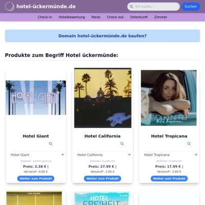 Screenshot hotel-ückermünde.de