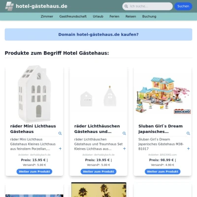 Screenshot hotel-gästehaus.de