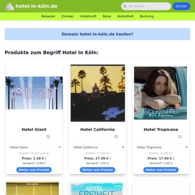 Screenshot hotel-in-köln.de