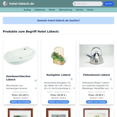Screenshot hotel-lübeck.de