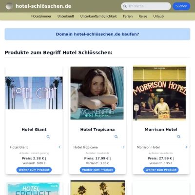 Screenshot hotel-schlösschen.de