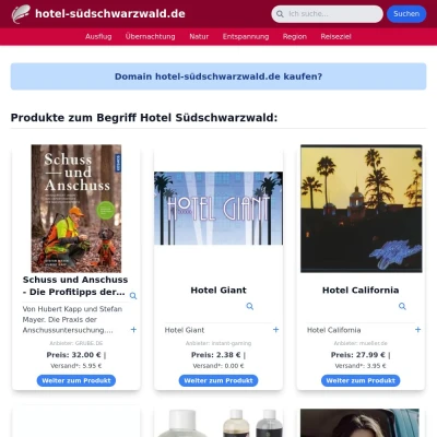 Screenshot hotel-südschwarzwald.de