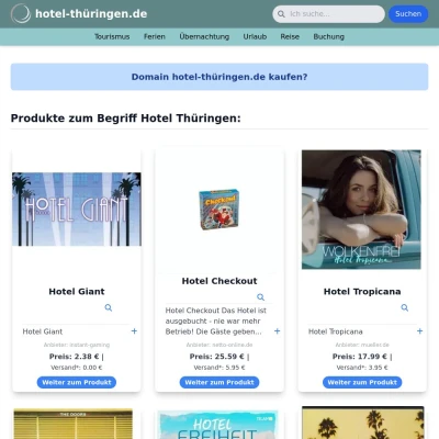 Screenshot hotel-thüringen.de