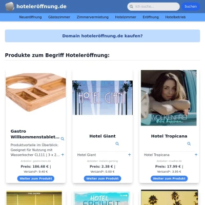 Screenshot hoteleröffnung.de