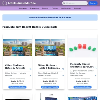 Screenshot hotels-düsseldorf.de