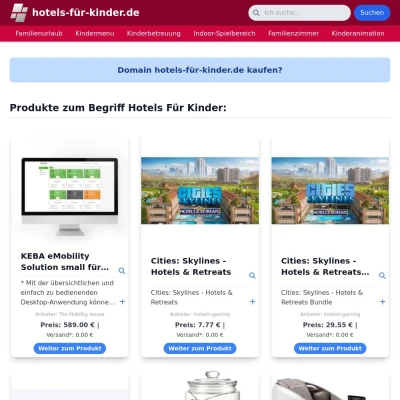 Screenshot hotels-für-kinder.de