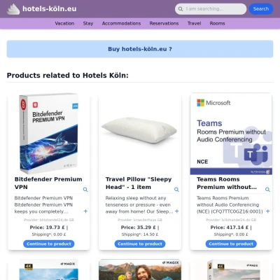 Screenshot hotels-köln.eu