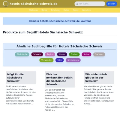 Screenshot hotels-sächsische-schweiz.de