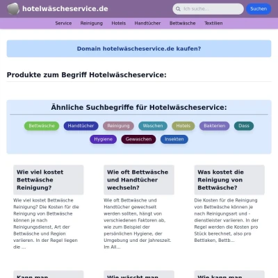 Screenshot hotelwäscheservice.de