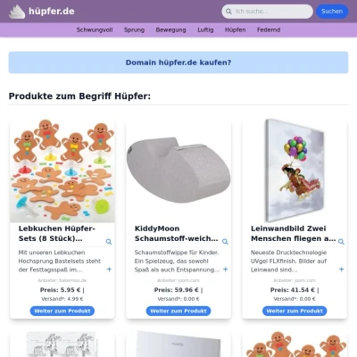 Screenshot hüpfer.de