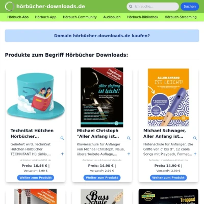 Screenshot hörbücher-downloads.de