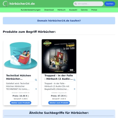 Screenshot hörbücher24.de