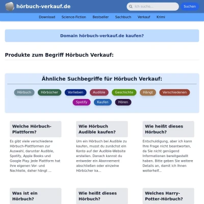 Screenshot hörbuch-verkauf.de