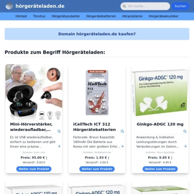 Screenshot hörgeräteladen.de