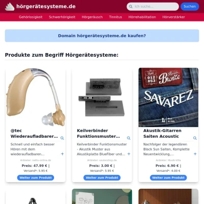 Screenshot hörgerätesysteme.de