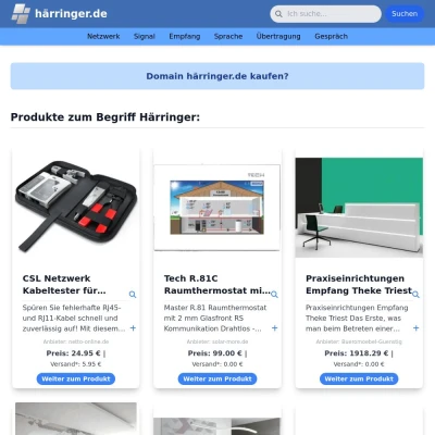 Screenshot härringer.de