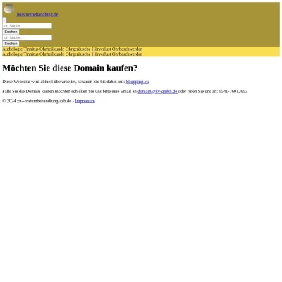 Screenshot hörsturzbehandlung.de