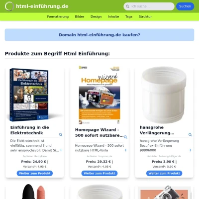 Screenshot html-einführung.de