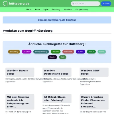Screenshot hütteberg.de