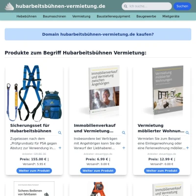 Screenshot hubarbeitsbühnen-vermietung.de