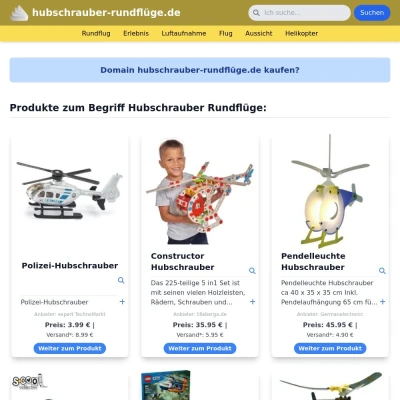 Screenshot hubschrauber-rundflüge.de