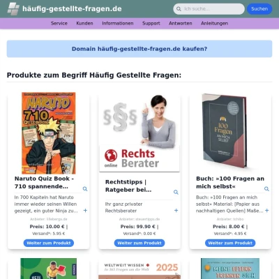 Screenshot häufig-gestellte-fragen.de