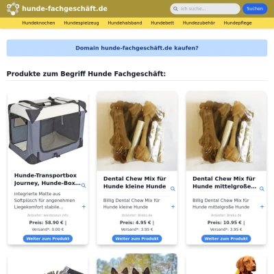 Screenshot hunde-fachgeschäft.de