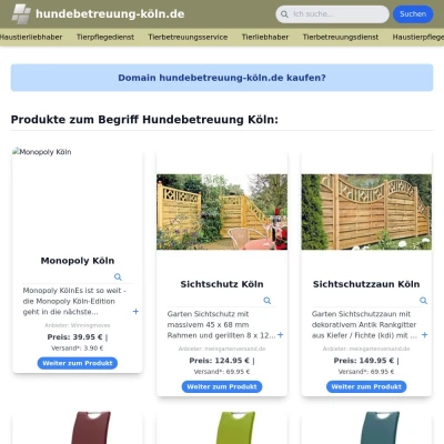 Screenshot hundebetreuung-köln.de