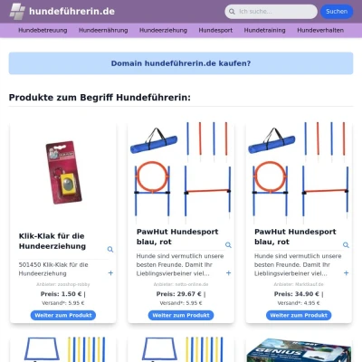 Screenshot hundeführerin.de