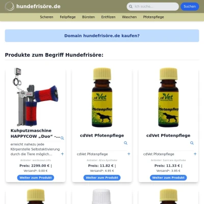 Screenshot hundefrisöre.de