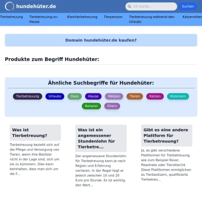 Screenshot hundehüter.de