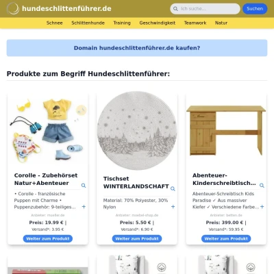 Screenshot hundeschlittenführer.de