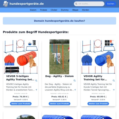 Screenshot hundesportgeräte.de