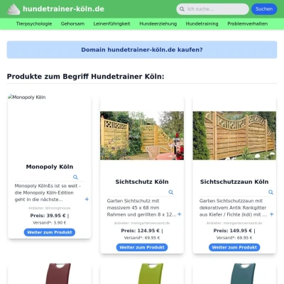 Screenshot hundetrainer-köln.de