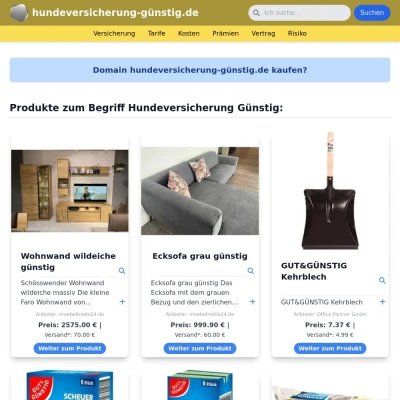 Screenshot hundeversicherung-günstig.de