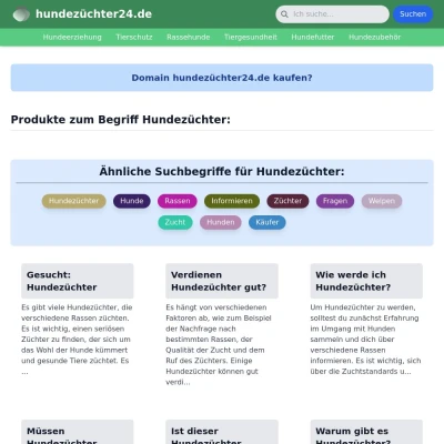 Screenshot hundezüchter24.de