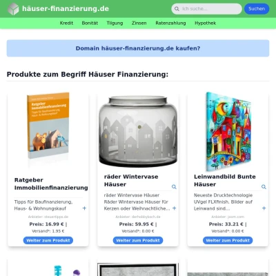 Screenshot häuser-finanzierung.de