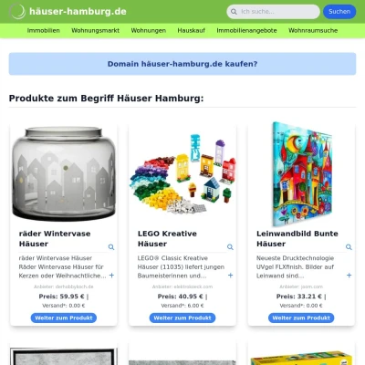 Screenshot häuser-hamburg.de