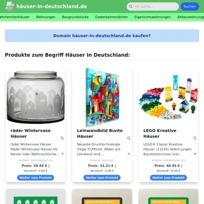 Screenshot häuser-in-deutschland.de