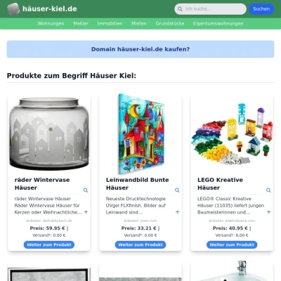 Screenshot häuser-kiel.de