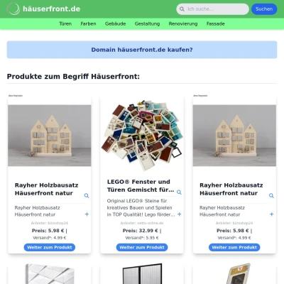 Screenshot häuserfront.de